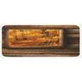 thumbnail image 1 of Fall Kitchen Mat, Fall Foliage View from Square Shaped Wooden Window Inside Cottage Rustic Life Photo, Plush Decorative Kitchen Mat with Non Slip Backing, 47" X 19", Orange Brown, by Ambesonne, 1 of 1