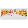 thumbnail image 1 of Fall Kitchen Mat, Image of Canadian Maple Tree Leaves in Autumn Season Soft Reflection Effects, Plush Decorative Kitchen Mat with Non Slip Backing, 47" X 19", Orange White, by Ambesonne, 1 of 1