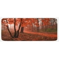 thumbnail image 1 of Fall Kitchen Mat, Misty Forest with Leaves from Deciduous Seasonal Trees Warm to Cold Featured Image, Plush Decorative Kitchen Mat with Non Slip Backing, 47" X 19", Brown Orange, by Ambesonne, 1 of 1
