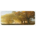 thumbnail image 1 of Fall Kitchen Mat, Rural Landscape on a Misty Foggy Scenic Morning in Countryside Set Idyllic Theme, Plush Decorative Kitchen Mat with Non Slip Backing, 47" X 19", Green Yellow, by Ambesonne, 1 of 1