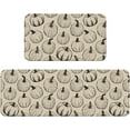 thumbnail image 1 of Fall Kitchen Mats Set of 2 Black Cream Pumpkin Autumn Harvest Thanksgiving Holiday Kitchen Rugs for Floor Home Decor Bathroom Laundry Room Doorway Decoration Absorbent Mats,17x29 and 17x47 Inch, 1 of 6