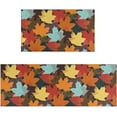 thumbnail image 1 of Fall Kitchen Rug Set 2 Piece Washable Autumn Colorful Maple Leaves Non-Slip Kitchen Floor Mat Fall Decor Decorations, 1 of 6