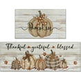 thumbnail image 1 of Fall Kitchen Rugs Fall Entrance Door Mat Pumpkin Non Slip Kitchen Rug Anti Fatigue Mats for Kitchen Floor Waterproof Washable Rug Runner for Kitchen Laundry17x30+17x47inch, 1 of 6