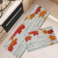 thumbnail image 1 of Fall Kitchen Rugs and Mats Non Skid Washable Set of 2, Autumn Maple Leaves Kitchen Runner Rug, Wood Abstract Kitchen Floor Mat Under Sink Mat Throw Rug for Kitchen Doormat Waterproof, 1 of 6