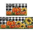 thumbnail image 1 of Fall Kitchen Rugs Set of 2,Pumpkin Patch Sunflower Thanksgiving Floor Mats and Rugs Non Skid Washable for Kitchen Home Decor,Fall Farmhouse Decorations and Accessories (17"x47"+17"x30"), 1 of 1