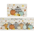 thumbnail image 1 of Fall Kitchen Rugs Set of 2, Pumpkin Truck Anti Fatigue Kitchen Floor Mat, Non Slip Farmhouse Cushioned Kitchen Mats for Floor, Kitchen Runner Rug Floor Carpet Fall Harvest Thanksgiving Decor, 1 of 6