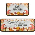 thumbnail image 1 of Fall Kitchen Rugs Set of 2 Piece Non-Slip Washable Autumn Pumpkin Gnomes Kitchen Rug Runner Floor Mats Fall Decor Decorations, 1 of 6