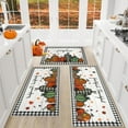 thumbnail image 1 of Fall Kitchen Rugs Sets of 3 Pumpkin Kitchen Mats for Floor Checkered Fall Kitchen Rugs Non Slip Washable Fall Carpet Rugs for Kitchen Floor Thanksgiving Decor, 1 of 6