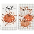 thumbnail image 1 of Fall Kitchen Towels 18 x 26 Inch Set of 2, Fall Hand Towels Hello Fall Decorations for Home Pumpkin Dish Towels Seasonal Thanksgiving Decorations for Home, 1 of 6