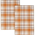 thumbnail image 1 of Fall Kitchen Towels 18x26 inch Burnt Orange Buffalo Plaid Decor Dish Towels Autumn Harvest Thanksgiving Seasonal Decoration Hand Towel Absorbent Dish Cloths for Home Kitchen Dining Set of 2, 1 of 6