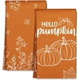thumbnail image 1 of Fall Kitchen Towels Set of 2 - Fall Kitchen Dish Towels 18x26 Inches Decorative Autumn Themed Towel for Thanksgiving Harvest, Absorbent Hand Towel with Hanging Loop, Straw Pumpkin, 1 of 6
