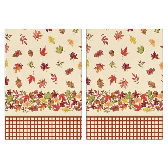 Fall Kitchen Towels Set Of 2, Absorbent and Soft Dish Towels for Farmhouse Decor, Country Kitchen.