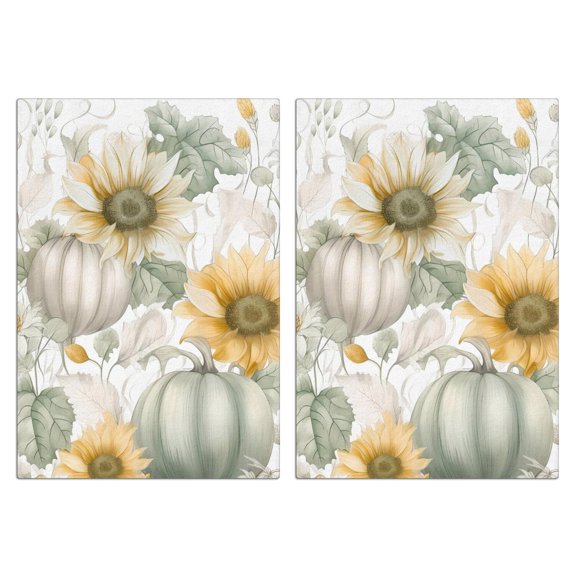 Fall Kitchen Towels Set Of 2, Absorbent and Soft Dish Towels for Farmhouse Decor, Country Kitchen.