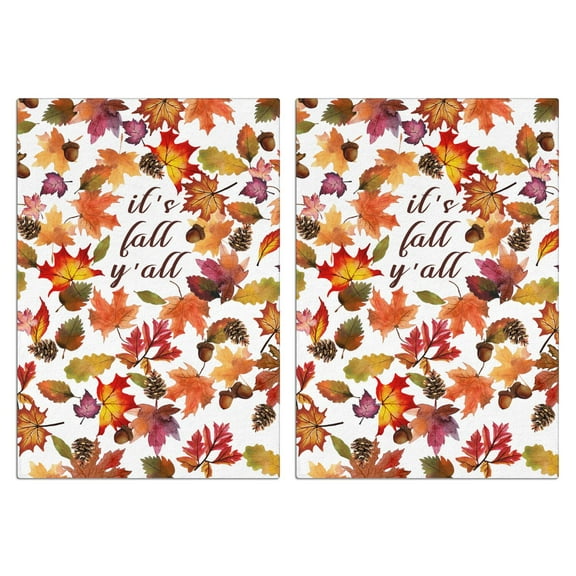 Fall Kitchen Towels Set Of 2, Absorbent and Soft Dish Towels for Farmhouse Decor, Country Kitchen.