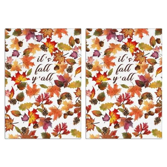 Fall Kitchen Towels Set Of 2, Absorbent and Soft Dish Towels for Farmhouse Decor, Country Kitchen.