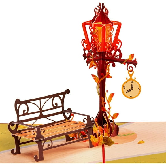 Fall Lamppost Pop Up Card