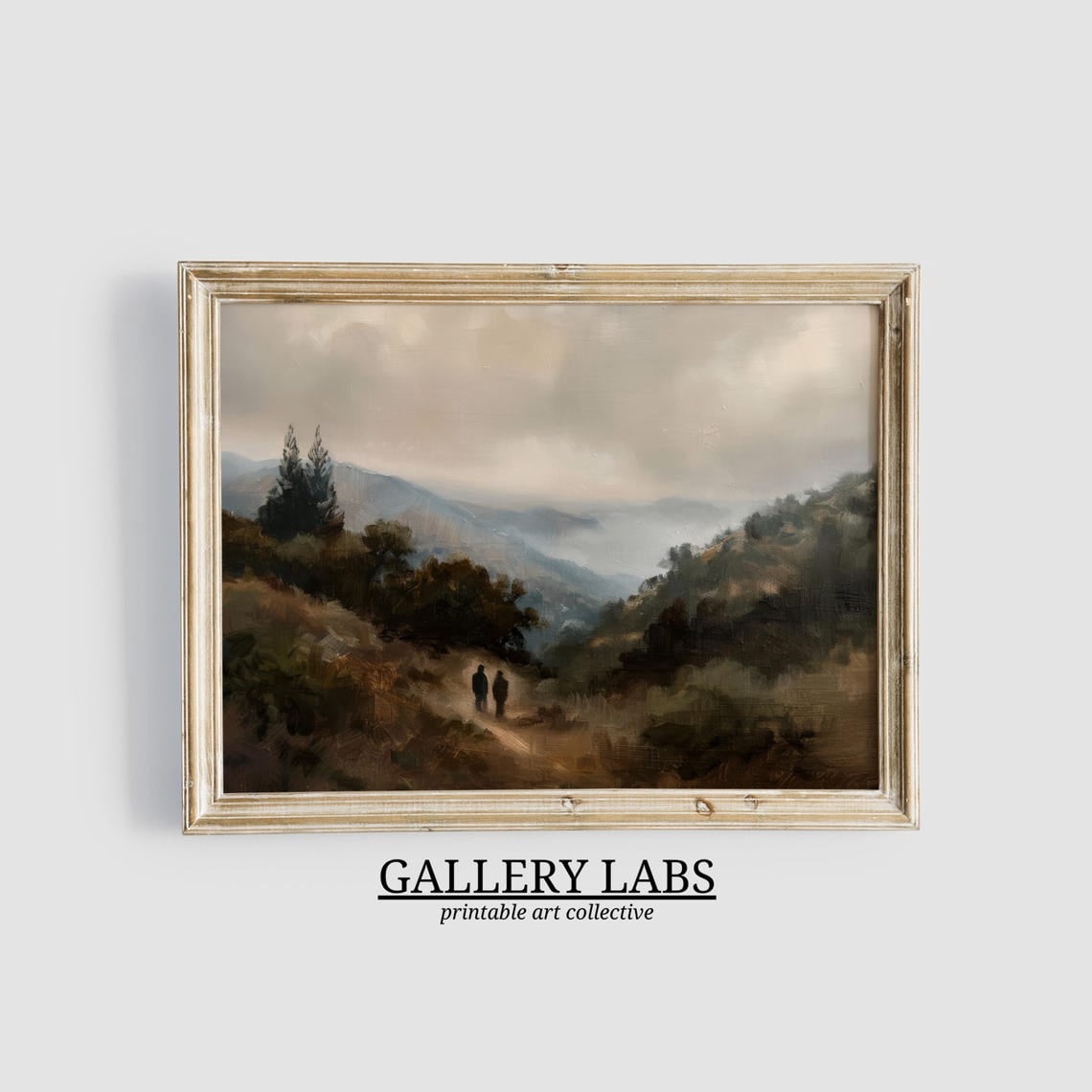 Fall Landscape Print • Moody Autumn Oil Painting • Farmhouse Wall Decor ...