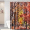 thumbnail image 1 of Fall Landscape Scenery Shower Curtain for Bathroom Forest Maple Trees Leaves Room Partition Stall Bathtub Decor Autumn Park Path Fabric Waterproof Shower Curtains with Hooks 72x84 inches, 1 of 1
