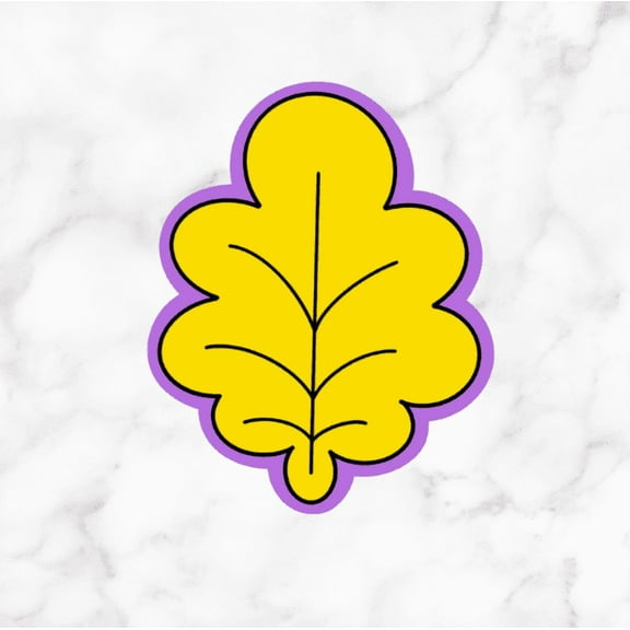 Fall Leaf Cookie Cutter with Stamp Option 1