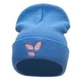 thumbnail image 1 of Fall Leaf Embroidered 12 Inch Long Knitted Beanie - Sky Blue OSFM, 1 of 5