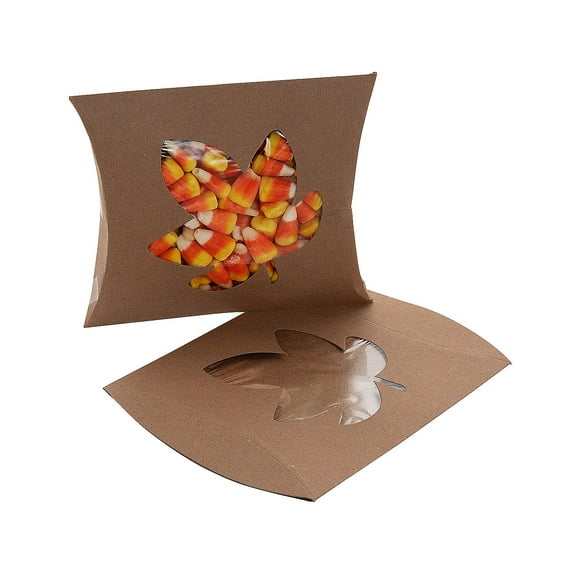 Fall Leaf Pillow Boxes, Party Supplies, Fall, 24 Pieces