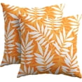 thumbnail image 1 of Fall Leaf Pillow Covers 16x16 Set of 2 Orange White Seasonal Autumn Leaves Rustic Decorative Square Throw Pillows Outdoor Pillowcase Farmhouse Linen Cushion Case Decor for Home Sofa Couch Bed, 1 of 4