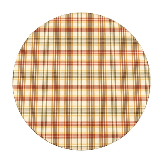 Fall Leaf Round Tablecloth, Rustic Farmhouse Thanksgiving Holiday Polyester Circle Table Cover for Dining Room Home Decor 47 In C