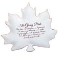 thumbnail image 1 of Fall Leaf Shaped Giving Plate 9 Inch Gold Trimmed Ceramic Serving Platter, 1 of 2