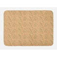 thumbnail image 1 of Fall Leaves Bath Mat, Hand Drawn Pattern Ornate Leaf Concept Strokes Stripes and Other Motifs, Plush Bathroom Decor Mat with Non Slip Backing, 29.5" X 17.5", Peach Multicolor, by Ambesonne, 1 of 2