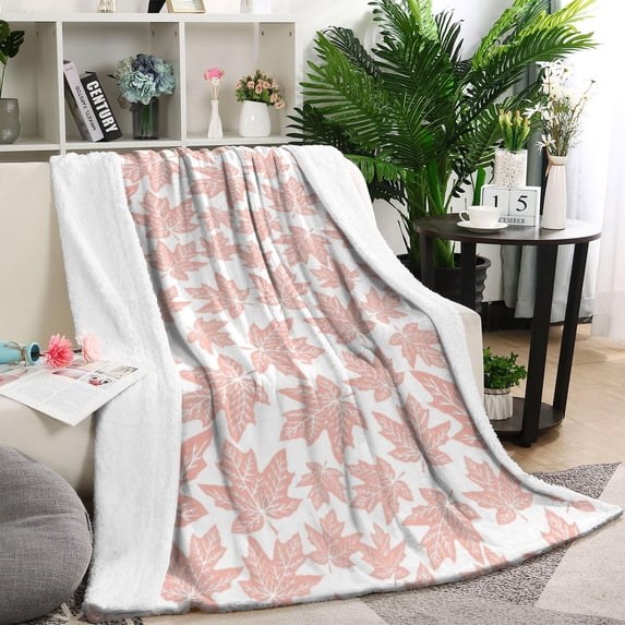 Fall Leaves Blanket,Comfortable Soft Flannel Throw Blanket,All Season,Warm Lightweight Blankets for Sofa Bed Couch Living Room Chair,40"x50"
