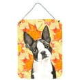 thumbnail image 1 of Fall Leaves Boston Terrier Wall or Door Hanging Prints, 1 of 2