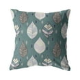 thumbnail image 1 of Fall Leaves Throw Pillow with Removable Cover in Muted Green 18x18, 1 of 2