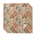 thumbnail image 1 of Fall Leaves Cloth Napkins, Farmhouse Retro Botanical Floral Washable and Reusable Dinner Napkins Set of 4, Table Napkin for Kitchen Party Birthday Wedding Hotel Housewarming 20"x20", 1 of 9