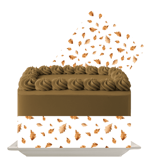 Fall Leaves Edible Cake Wrap | Autumn Leaf Icing Sheet | Seasonal Cake Decor