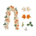 thumbnail image 1 of Fall Leaves Garland for Mantle, Autumn Leaf Garland with White Pumpkins, Outdoor Fall Maple Harvest Decorations for Home,Mantle,Porch and Fireplace, 1 of 9