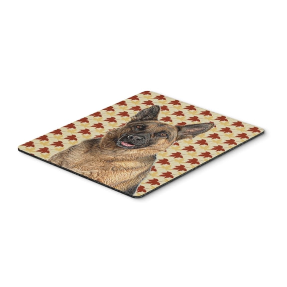 "Fall Leaves German Shepherd Mouse Pad Hot Pad or Trivet"