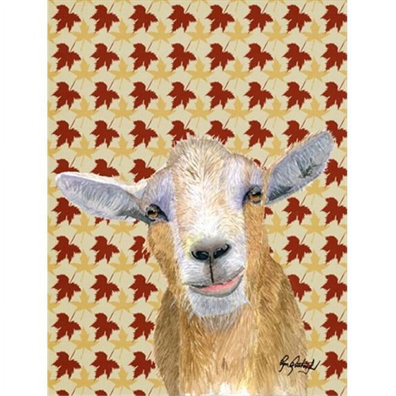 Fall Leaves Goat Flag Garden Size