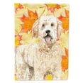 thumbnail image 1 of Fall Leaves Goldendoodle Garden Size Flag, 1 of 1