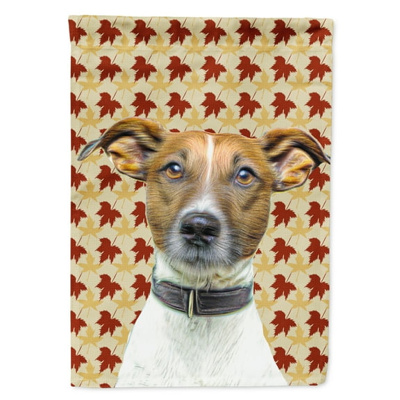 Fall Leaves Jack Russell Terrier Garden Flag