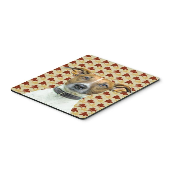 "Fall Leaves Jack Russell Terrier Mouse Pad Hot Pad or Trivet"