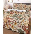 thumbnail image 1 of Fall Leaves King Size Down Alternative Comforter, Lightweight Comforter Quilt Bedding Set with Pillow Shams Farmhouse Retro Botanical Floral All Seasons Bed Comforter Duvet Insert 96"x106", 1 of 7