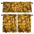 thumbnail image 1 of Fall Leaves Kitchen Curtains Valances and Tiers Set of 3 Maple Leaf Fall Plant Abstract Scenery Tier Curtains and Valance with Rod Pocket for Small Windows, 27.5"x36", 1 of 9