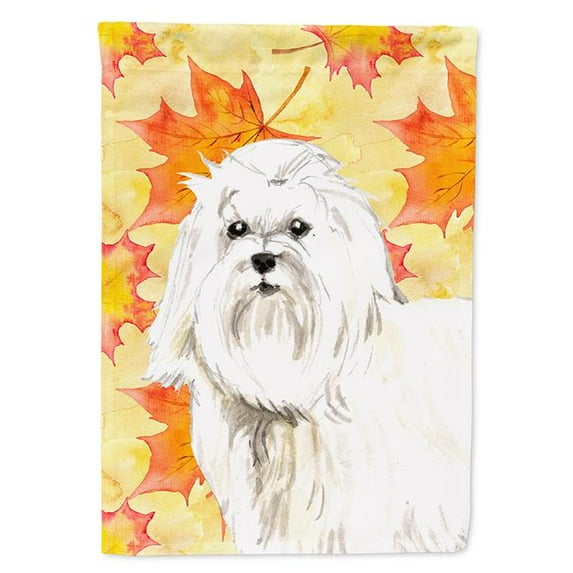 Fall Leaves Maltese Garden Size Flag