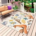 thumbnail image 1 of Fall Leaves Outdoor Rug for Patio/Deck/Porch, Non-Slip Large Area Rug 5 x 7 Ft, Autumn Thanksgiving Fox Hedgehog Owl Retro Indoor Outdoor Rugs Washable Area Rugs, Reversible Camping Rug Carpet Runner, 1 of 8