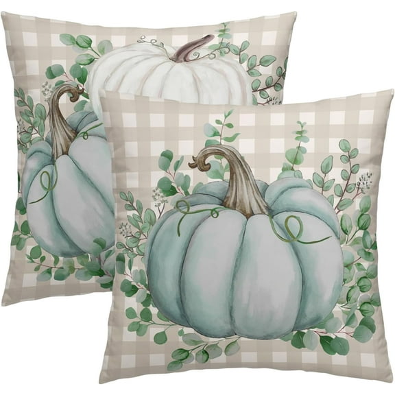 Fall Leaves Pillow Covers 18x18 Inch Set of 2 Maple Colors Leaf and Branch Autumn Outdoor Decorative Throw Pillow Covers Seasonal Pillowcases Rustic Farmhouse Cushion Covers for Couch Decor