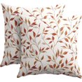 thumbnail image 1 of Fall Leaves Pillow Covers 20x20 Inch Set of 2 Maple Colors Leaf and Branch Autumn Outdoor Decorative Throw Pillow Covers Seasonal Pillowcases Rustic Farmhouse Cushion Covers for Couch Decor, 1 of 3