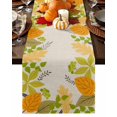 thumbnail image 1 of Fall Leaves Plant Table Runner-Cotton Linen- 90 Inch Holiday Dresser Scarves, Autumn Country Botanical Cartoon Tablerunner for Kitchen Coffee/Dining Bedroom Home Living Room Dinner Scarf Décor 13x90, 1 of 7