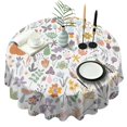 thumbnail image 1 of Fall Leaves Pumpkin Round Tablecloth 60" X 60",Wrinkle Wipeable Table Cloth for Kitchen Dining Room Picnic Patio Party, 1 of 6