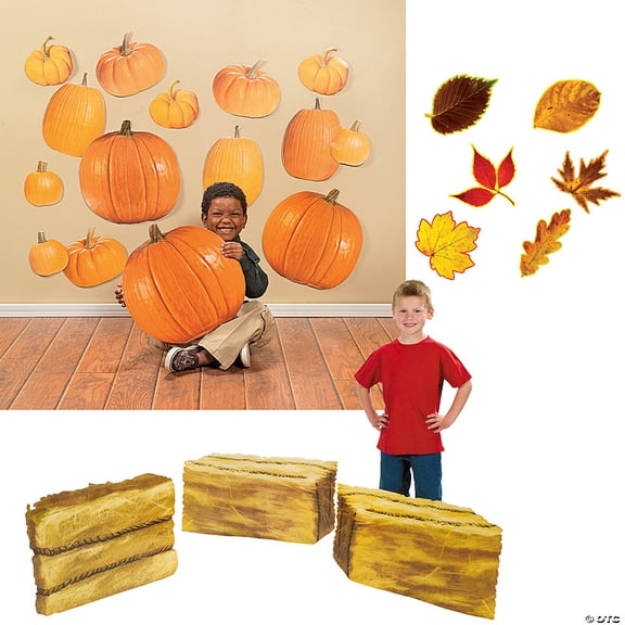Fall Leaves & Pumpkins Classroom Decorating Kit - 101 Pieces
