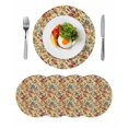 thumbnail image 1 of Fall Leaves Round 13 Inch Placemats Set of 4, Farmhouse Beige Botanical Leaf Autumn HeatResistant Non Slip Place Mats for Dining Table, Wipeable Braided Kitchen Table Mats for Housewarming, 1 of 9